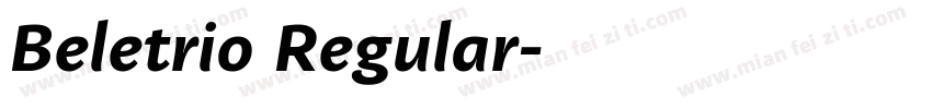 Beletrio Regular字体转换